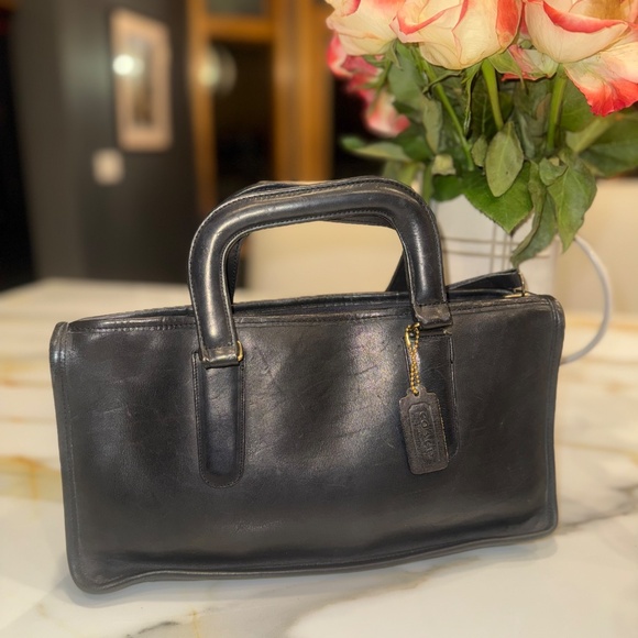 COACH NYC VINTAGE LEATHER MINI BRIEFCASE HAND BAG - Picture 1 of 7